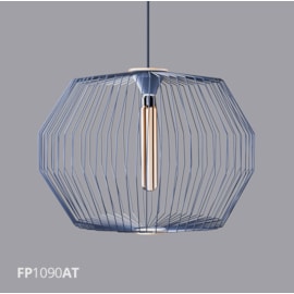 PENDENTE FILO 1X E27 Ø60X200CM METAL AZUL/MADEIRA | FLAVO FP1090AT PENDENTE FILO 1X E27 Ø60X200CM METAL AZUL/MADEIRA | FLAVO FP1090AT