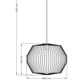 PENDENTE FILO 1X E27 Ø60X200CM METAL BRANCO/MADEIRA | FLAVO FP1090BT PENDENTE FILO 1X E27 Ø60X200CM METAL BRANCO/MADEIRA | FLAVO FP1090BT