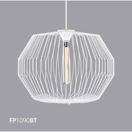 PENDENTE FILO 1X E27 Ø60X200CM METAL BRANCO/MADEIRA | FLAVO FP1090BT PENDENTE FILO 1X E27 Ø60X200CM METAL BRANCO/MADEIRA | FLAVO FP1090BT