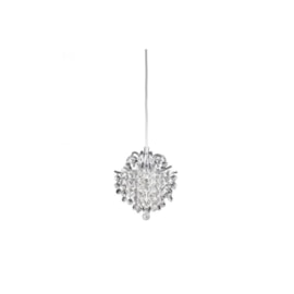 PENDENTE FIORE Ø26X24CM METAL E CRISTAL CROMADO E ÂMBAR | BELLA ILUMINAÇÃO HU2107A PENDENTE FIORE Ø26X24CM METAL E CRISTAL CROMADO E ÂMBAR | BELLA ILUMINAÇÃO HU2107A