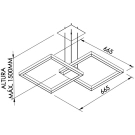 PENDENTE FIT LED 67,2W 3000K 127/220V 665X665X65MM 3M CABO | NEWLINE 706LED3Y PENDENTE FIT LED 67,2W 3000K 127/220V 665X665X65MM 3M CABO | NEWLINE 706LED3Y