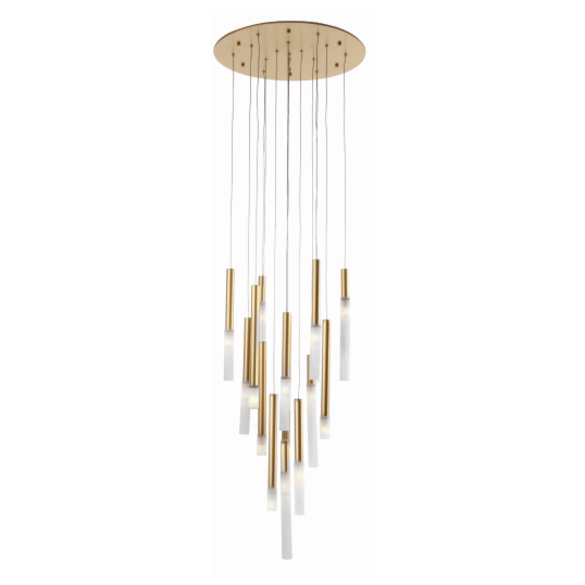 PENDENTE FLASH 150XØ50CM METAL E VIDRO | OLD ARTISAN PLF-5756