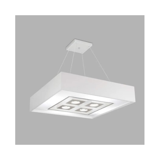 PENDENTE FOCUS QUADRADO 1 DICROICA MR16 38X38CM ALUMÍNIO E ACRÍLICO | USINA 4551/38 PENDENTE FOCUS QUADRADO 1 DICROICA MR16 38X38CM ALUMÍNIO E ACRÍLICO | USINA 4551/38