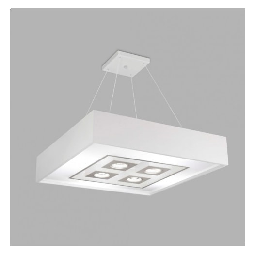 PENDENTE FOCUS QUADRADO 4 DICROICA MR16 60X60CM ALUMÍNIO E ACRÍLICO | USINA 4551/63 PENDENTE FOCUS QUADRADO 4 DICROICA MR16 60X60CM ALUMÍNIO E ACRÍLICO | USINA 4551/63