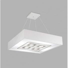 PENDENTE FOCUS QUADRADO 4 DICROICA MR16 60X60CM ALUMÍNIO E ACRÍLICO | USINA 4551/63 PENDENTE FOCUS QUADRADO 4 DICROICA MR16 60X60CM ALUMÍNIO E ACRÍLICO | USINA 4551/63