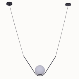 PENDENTE GEFY 38X50X20CM METAL E VIDRO PRETO E BRANCO | NORDECOR 2306 PENDENTE GEFY 38X50X20CM METAL E VIDRO PRETO E BRANCO | NORDECOR 2306