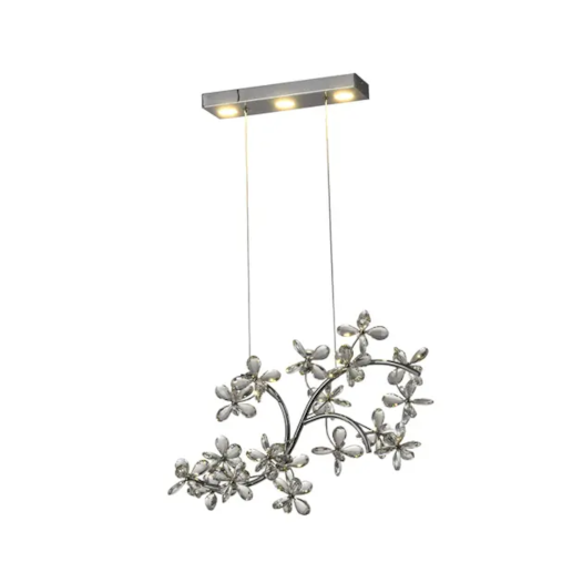 PENDENTE GENESIS CROMADO 15W 3000K BASE CROMADA CRISTAIS TRANSPARENTES | HEVVY 1231 PENDENTE GENESIS CROMADO 15W 3000K BASE CROMADA CRISTAIS TRANSPARENTES | HEVVY 1231