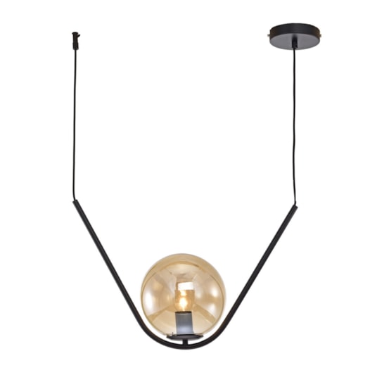 PENDENTE GIFT 50CM METAL E VIDRO PRETO E ÂMBAR | SKYLIGHT SKY-3046 PENDENTE GIFT 50CM METAL E VIDRO PRETO E ÂMBAR | SKYLIGHT SKY-3046