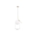 PENDENTE GLAM REDONDO Ø20CM METAL E ACRÍLICO DOURADO E BRANCO FOSCO | SKYLIGHT SKY-90/20