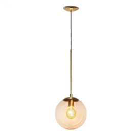 PENDENTE GLASS REDONDO Ø25X65CM ALUMÍNIO E VIDRO | SPOTLINE 782/25 PENDENTE GLASS REDONDO Ø25X65CM ALUMÍNIO E VIDRO | SPOTLINE 782/25