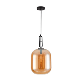 PENDENTE GLIVE Ø24,5X30CM VIDRO E METAL ÂMBAR | NORDECOR 2428 PENDENTE GLIVE Ø24,5X30CM VIDRO E METAL ÂMBAR | NORDECOR 2428