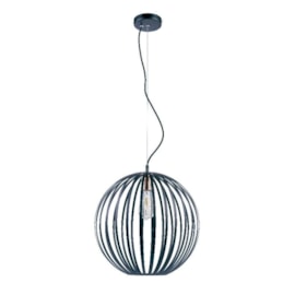 PENDENTE GLOBE 40X42CM METAL PRETO COM DETALHE EM COBRE | STUDIOLUCE WHITE PD1139