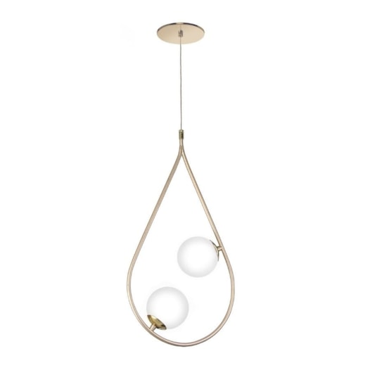 PENDENTE GOTA 2XG9 52X27X10CM METAL E VIDRO | OLD ARTISAN PD-5358 PENDENTE GOTA 2XG9 52X27X10CM METAL E VIDRO | OLD ARTISAN PD-5358