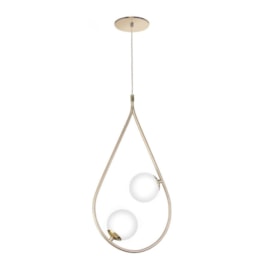 PENDENTE GOTA 2XG9 52X27X10CM METAL E VIDRO | OLD ARTISAN PD-5358 PENDENTE GOTA 2XG9 52X27X10CM METAL E VIDRO | OLD ARTISAN PD-5358