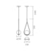 PENDENTE GOTA 55X22X17CM ALUMÍNIO E VIDRO | SPOTLINE 779/1 PENDENTE GOTA 55X22X17CM ALUMÍNIO E VIDRO | SPOTLINE 779/1