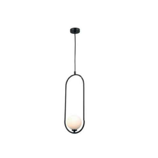 PENDENTE GUDE METAL E VIDRO PRETO E BRANCO 1XG9 | BELLA ILUMINAÇÃO SQ014B