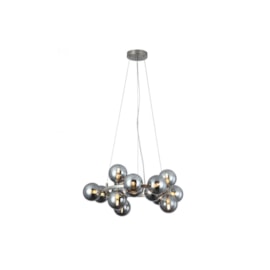 PENDENTE HALO REDONDO METAL E VIDRO NÍQUEL E CROMADO 15XG9 | BELLA ILUMINAÇÃO JO004NK PENDENTE HALO REDONDO METAL E VIDRO NÍQUEL E CROMADO 15XG9 | BELLA ILUMINAÇÃO JO004NK