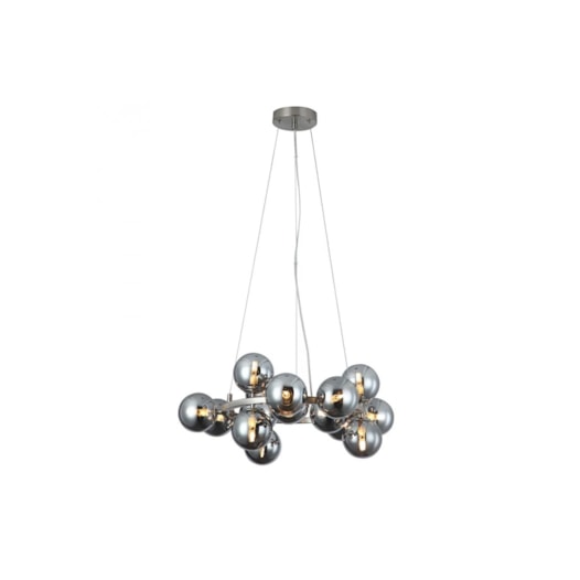 PENDENTE HALO REDONDO METAL E VIDRO NÍQUEL E CROMADO 15XG9 | BELLA ILUMINAÇÃO JO004NK PENDENTE HALO REDONDO METAL E VIDRO NÍQUEL E CROMADO 15XG9 | BELLA ILUMINAÇÃO JO004NK