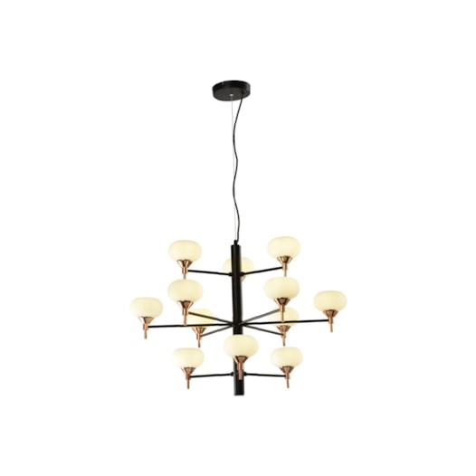 PENDENTE HARPIA METAL E VIDRO PRETO 12XG9 | HEVVY 1134 SL-5934/H12 BK+COP PENDENTE HARPIA METAL E VIDRO PRETO 12XG9 | HEVVY 1134 SL-5934/H12 BK+COP