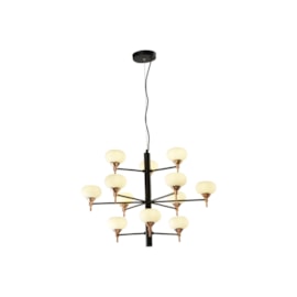 PENDENTE HARPIA METAL E VIDRO PRETO 12XG9 | HEVVY 1134 SL-5934/H12 BK+COP PENDENTE HARPIA METAL E VIDRO PRETO 12XG9 | HEVVY 1134 SL-5934/H12 BK+COP