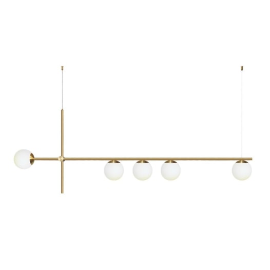 PENDENTE HILLS RETANGULAR 50X150X12CM ALUMÍNIO E VIDRO | SPOTLINE 806/5 PENDENTE HILLS RETANGULAR 50X150X12CM ALUMÍNIO E VIDRO | SPOTLINE 806/5