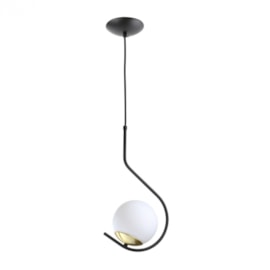 PENDENTE HOOK Ø15X40CM ALUMÍNIO E VIDRO | SPOTLINE 851/1 PENDENTE HOOK Ø15X40CM ALUMÍNIO E VIDRO | SPOTLINE 851/1