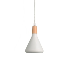 PENDENTE HORN Ø12,5X19CM METAL E MADEIRA BRANCO | STUDIOLUCE WHITE QPD1063-BR PENDENTE HORN Ø12,5X19CM METAL E MADEIRA BRANCO | STUDIOLUCE WHITE QPD1063-BR