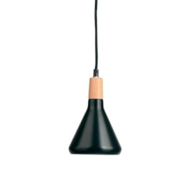 PENDENTE HORN Ø12,5X19CM METAL PRETO E MADEIRA | STUDIOLUCE WHITE QPD1063-PT PENDENTE HORN Ø12,5X19CM METAL PRETO E MADEIRA | STUDIOLUCE WHITE QPD1063-PT