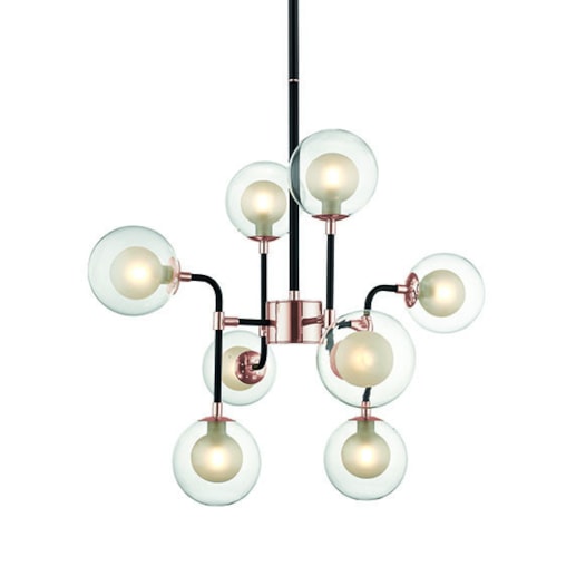 PENDENTE HUNT Ø59X50CM METAL DOURADO/PRETO E VIDRO TRANSPARENTE/FOSCO | STUDIOLUCE WHITE PD1262 PENDENTE HUNT Ø59X50CM METAL DOURADO/PRETO E VIDRO TRANSPARENTE/FOSCO | STUDIOLUCE WHITE PD1262