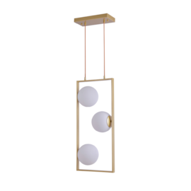 PENDENTE IBBA 65X30X15CM METAL E VIDRO DOURADO | NORDECOR 2299 PENDENTE IBBA 65X30X15CM METAL E VIDRO DOURADO | NORDECOR 2299