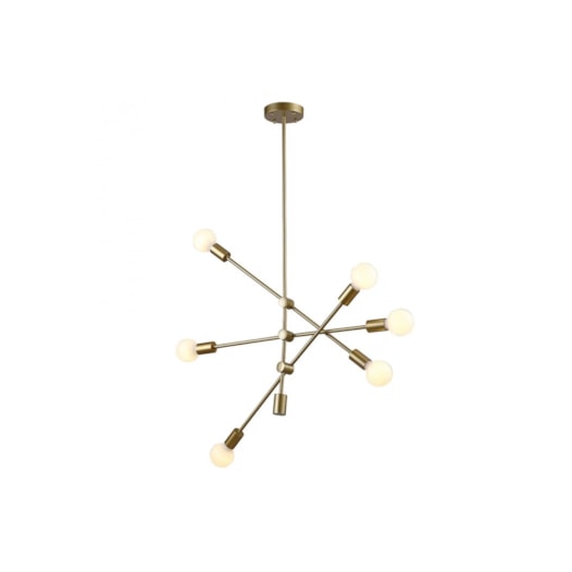 PENDENTE IPANEMA HASTES METAL DOURADO 6XE27 | BELLA ILUMINAÇÃO RM004G PENDENTE IPANEMA HASTES METAL DOURADO 6XE27 | BELLA ILUMINAÇÃO RM004G