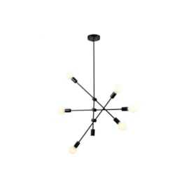 PENDENTE IPANEMA HASTES METAL PRETO 6XE27 | BELLA ILUMINAÇÃO RM004B PENDENTE IPANEMA HASTES METAL PRETO 6XE27 | BELLA ILUMINAÇÃO RM004B