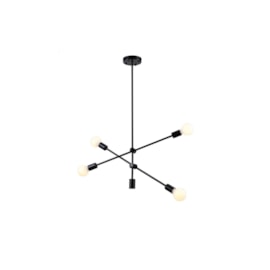 PENDENTE IPANEMA HASTES Ø68X139CM METAL PRETO | BELLA ILUMINAÇÃO RM003B