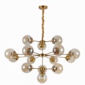 PENDENTE JABUTICABA Ø100X60CM METAL E VIDRO DOU...