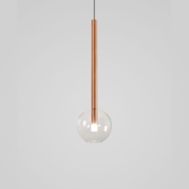 PENDENTE KAEL P Ø14X55CM METAL E VIDRO | TKS 1979-P