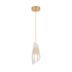 PENDENTE KARY Ø9,5X25CM CRISTAL E ALUMÍNIO OURO FOSCO | NORDECOR 2588