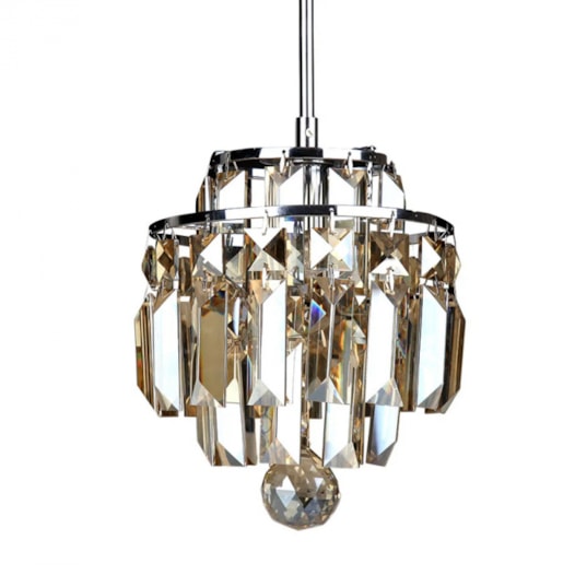 PENDENTE KRI REDONDO Ø18X21CM METAL E CRISTAL CROMADO E ÂMBAR | BELLA ILUMINAÇÃO HU2105A PENDENTE KRI REDONDO Ø18X21CM METAL E CRISTAL CROMADO E ÂMBAR | BELLA ILUMINAÇÃO HU2105A