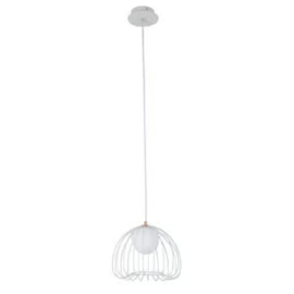 PENDENTE LAMP 1XG9 BIVOLT 50X41CM METAL BRANCO | BELLA ILUMINAÇÃO ML005W