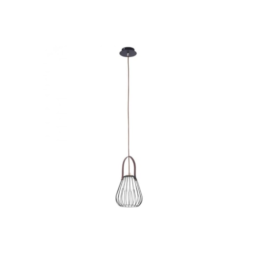 PENDENTE LAMP ARAMADO Ø18X22CM METAL, VIDRO E COURO DOURADO, PRETO E FOSCO | BELLA ILUMINAÇÃO ML002B PENDENTE LAMP ARAMADO Ø18X22CM METAL, VIDRO E COURO DOURADO, PRETO E FOSCO | BELLA ILUMINAÇÃO ML002B