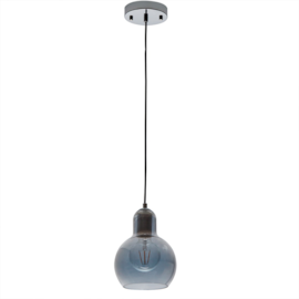 PENDENTE LASI Ø12X20CM METAL E VIDRO FUMÊ | NORDECOR 2425 PENDENTE LASI Ø12X20CM METAL E VIDRO FUMÊ | NORDECOR 2425