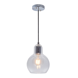 PENDENTE LASI Ø12X20CM METAL E VIDRO TRANSPARENTE | NORDECOR 2426 PENDENTE LASI Ø12X20CM METAL E VIDRO TRANSPARENTE | NORDECOR 2426