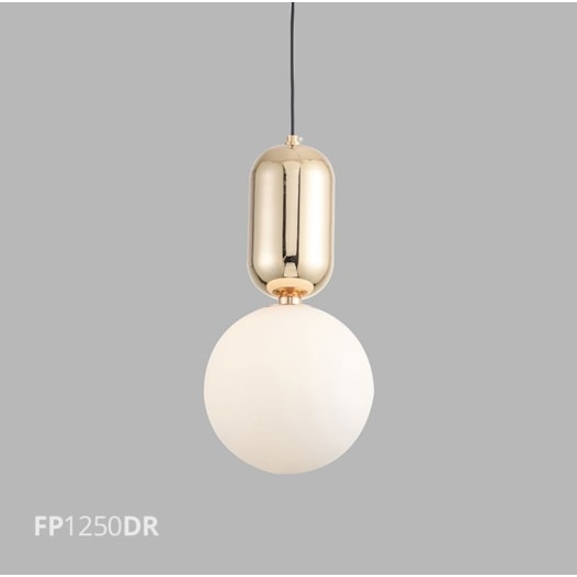 PENDENTE LATTEA 1L E14 Ø250X250X515MM DOURADO/LEITOSO | FLAVO FP1250DB PENDENTE LATTEA 1L E14 Ø250X250X515MM DOURADO/LEITOSO | FLAVO FP1250DB