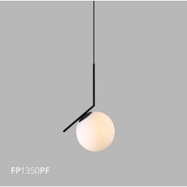 PENDENTE LATTEA 1X E27 28X120CM METAL PRETO FOSCO/VIDRO | FLAVO FP1350PF PENDENTE LATTEA 1X E27 28X120CM METAL PRETO FOSCO/VIDRO | FLAVO FP1350PF