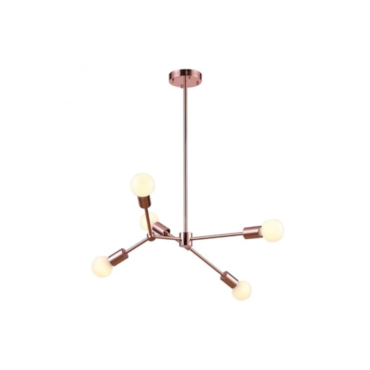 PENDENTE LEBLON 118X60CM METAL ROSE GOLD | BELLA ILUMINAÇÃO RM001R PENDENTE LEBLON 118X60CM METAL ROSE GOLD | BELLA ILUMINAÇÃO RM001R