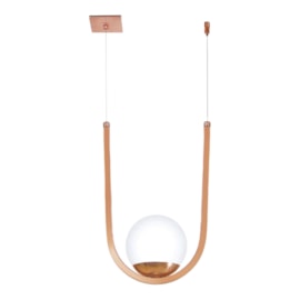 PENDENTE LED 1XG9 32X20X12CM METAL E VIDRO  | OLD ARTISAN PD-5299