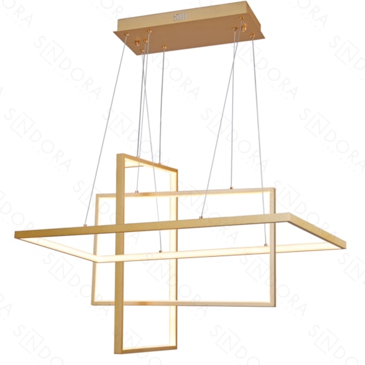 PENDENTE LED 3000K 113W BIVOLT 50X80X40CM METAL DOURADO | SINDORA ILUMINAÇÃO DCD03031 PENDENTE LED 3000K 113W BIVOLT 50X80X40CM METAL DOURADO | SINDORA ILUMINAÇÃO DCD03031