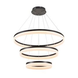 PENDENTE LED 3000K 113W BIVOLT Ø80CM METAL E ACRÍLICO PRETO | SINDORA ILUMINAÇÃO DCD03006 PENDENTE LED 3000K 113W BIVOLT Ø80CM METAL E ACRÍLICO PRETO | SINDORA ILUMINAÇÃO DCD03006