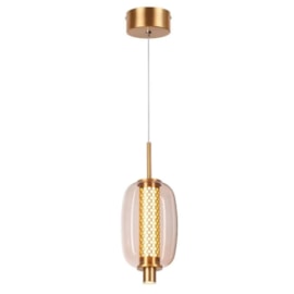 PENDENTE LED 3000K 11W BIVOLT Ø14X21CM ALUMÍNIO E VIDRO CHAMPANHE E TRANSPARENTE | SINDORA ILUMINAÇÃO DCD01195 PENDENTE LED 3000K 11W BIVOLT Ø14X21CM ALUMÍNIO E VIDRO CHAMPANHE E TRANSPARENTE | SINDORA ILUMINAÇÃO DCD01195
