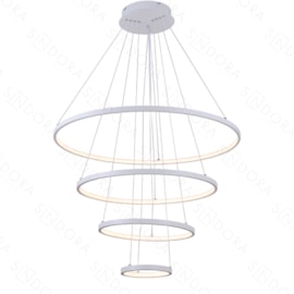 PENDENTE LED 3000K 125W BIVOLT Ø80CM METAL BRANCO | SINDORA ILUMINAÇÃO DCD03111 PENDENTE LED 3000K 125W BIVOLT Ø80CM METAL BRANCO | SINDORA ILUMINAÇÃO DCD03111