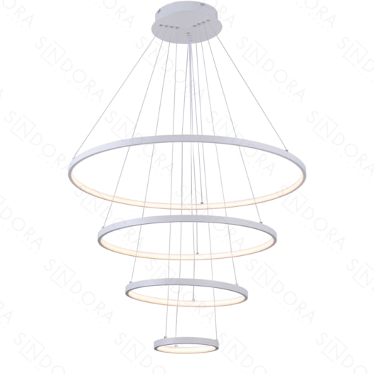 PENDENTE LED 3000K 125W BIVOLT Ø80CM METAL BRANCO | SINDORA ILUMINAÇÃO DCD03111 PENDENTE LED 3000K 125W BIVOLT Ø80CM METAL BRANCO | SINDORA ILUMINAÇÃO DCD03111